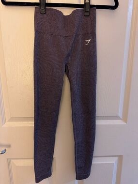 Gymshark Kids Textured Deep Purple High-Waist Leggings